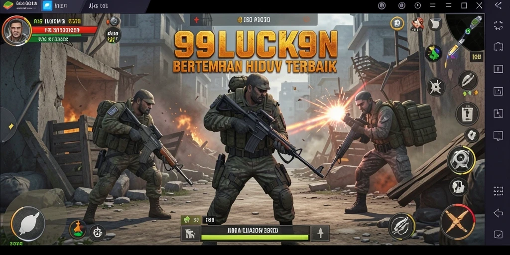 Tampilan gameplay seru 99LUCK99 dalam pertempuran Battle Royale.