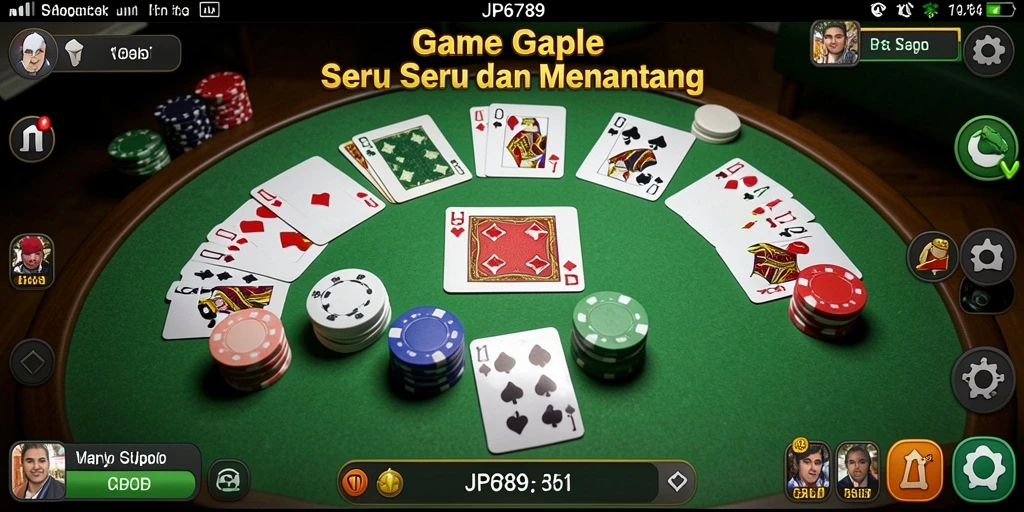 Gameplay menarik Gaple di aplikasi JP6789.