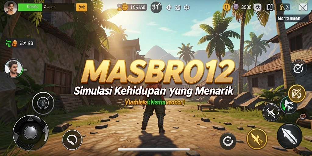 Tampilan gameplay yang menarik dari MASBRO12 dengan berbagai aktivitas simulasi.