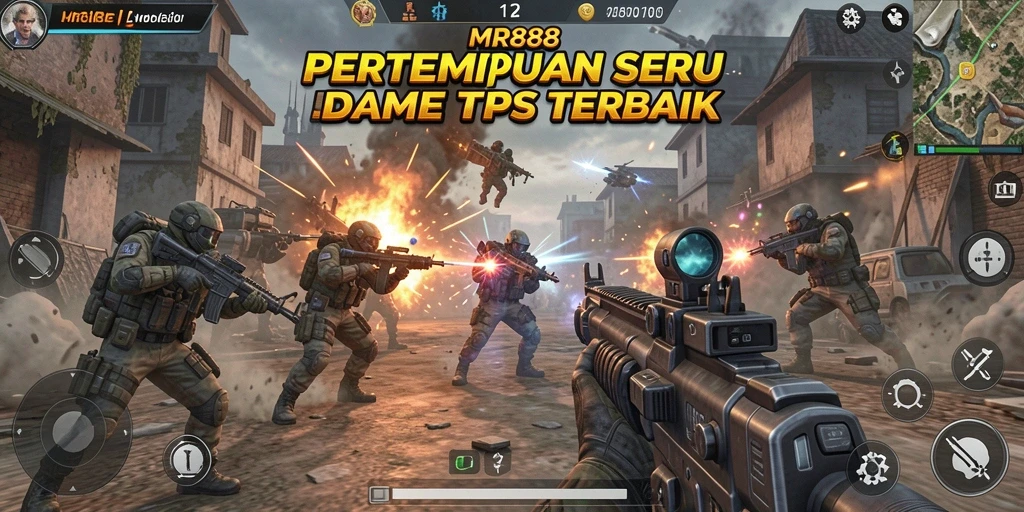 Screenshot utama MR888 menampilkan aksi pertempuran yang intens dan mendebarkan.